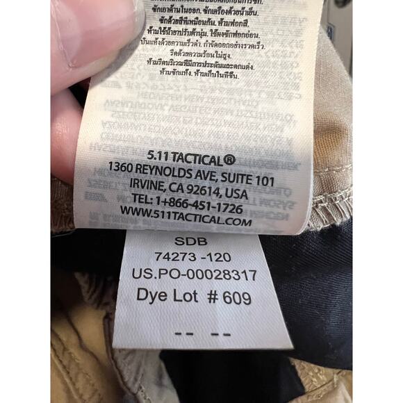 5.11 Tactical Men’s Taclite Ripstop Cargo Pants Coyote Tan Utility Work SZ 40x36 - Picture 12 of 12